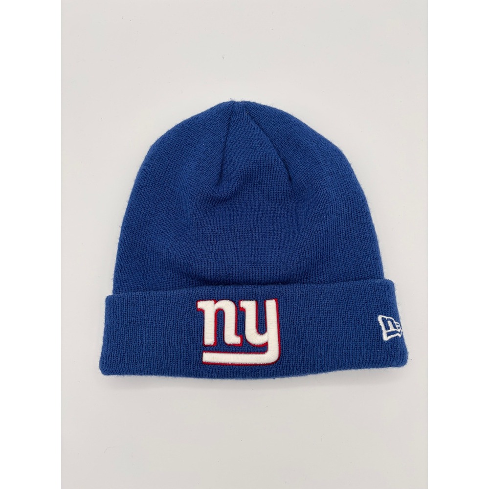 New Era New York Giants Beanie Mens OSFM Blue Embroidered NFL Knit Hat
